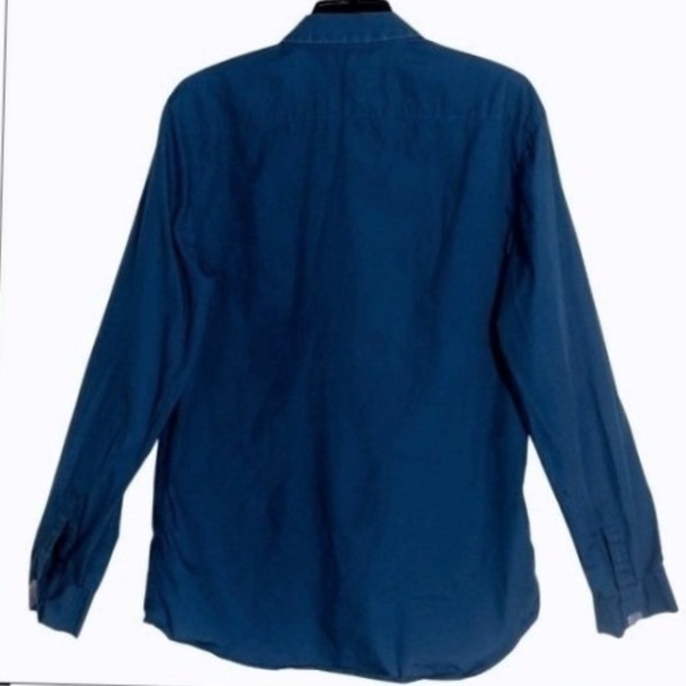 Kin by John Lewis Teal Blue Button Down Shirt Long Sleeve Pocket Casual Womens M - Picture 5 of 8